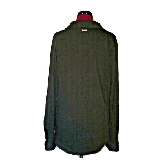 Columbia Easygoing Shirt Black Women Tab Sleeves Button Front Size Large - Picture 2 of 6